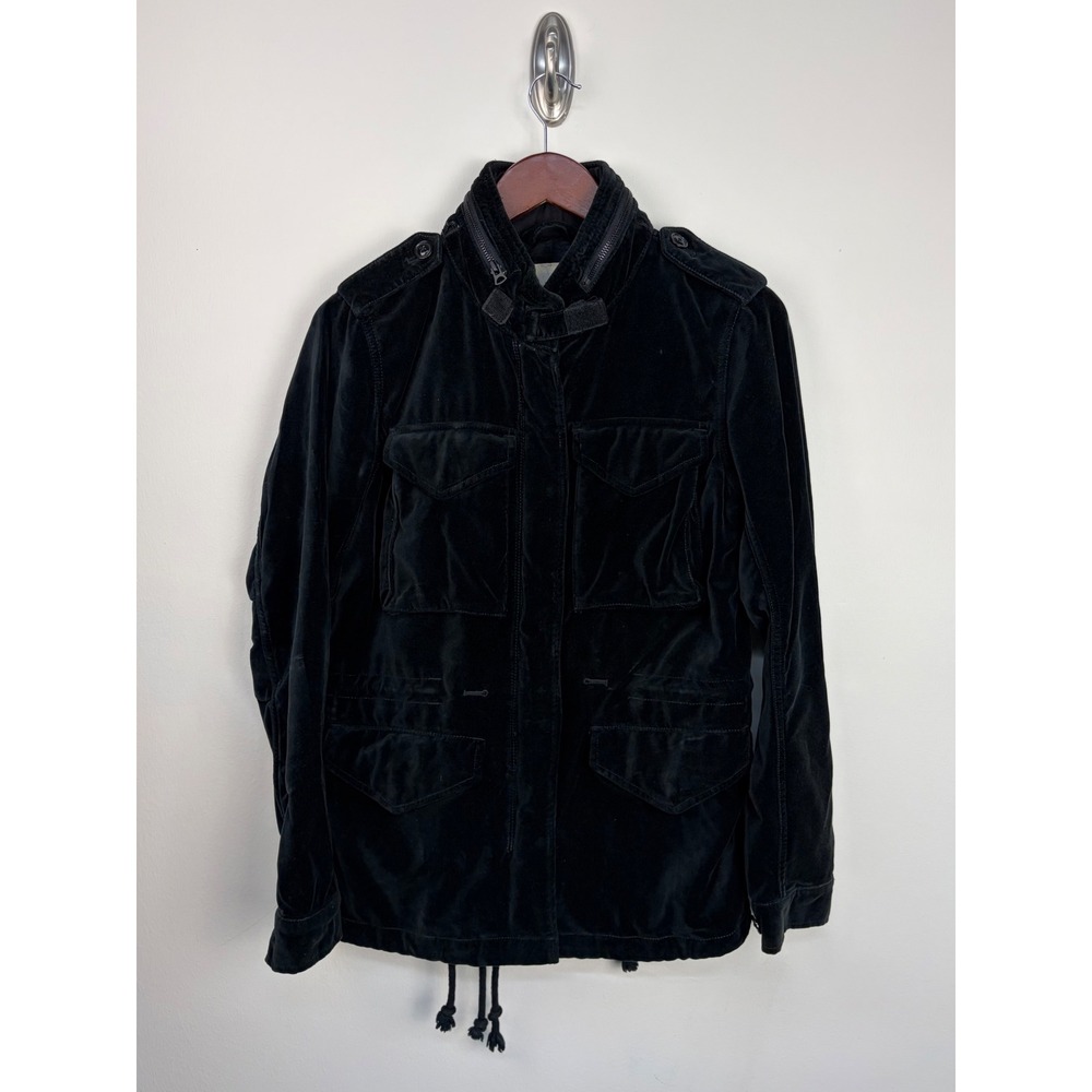 Denim & Supply Ralph Lauren Field Jacket S Black Velour Military Utility M-65